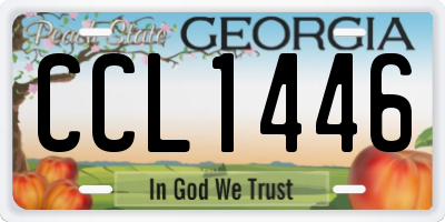 GA license plate CCL1446