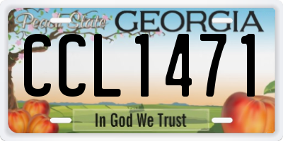 GA license plate CCL1471