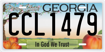 GA license plate CCL1479
