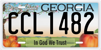 GA license plate CCL1482