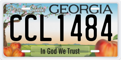 GA license plate CCL1484