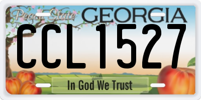 GA license plate CCL1527