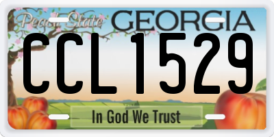 GA license plate CCL1529