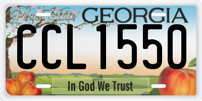 GA license plate CCL1550