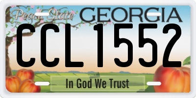 GA license plate CCL1552
