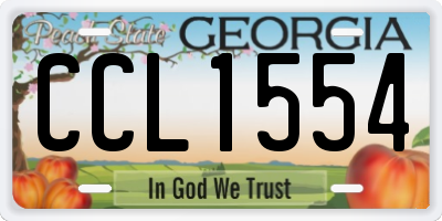 GA license plate CCL1554