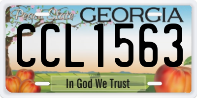 GA license plate CCL1563