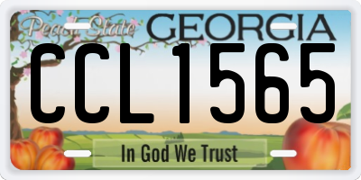 GA license plate CCL1565