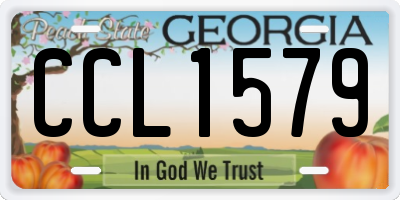 GA license plate CCL1579