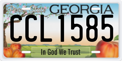 GA license plate CCL1585