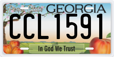 GA license plate CCL1591