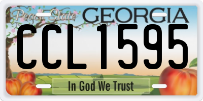 GA license plate CCL1595