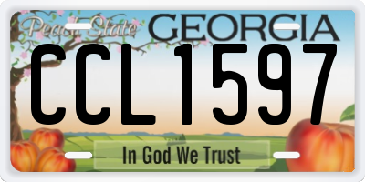 GA license plate CCL1597
