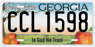 GA license plate CCL1598