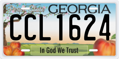 GA license plate CCL1624
