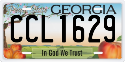 GA license plate CCL1629