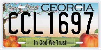 GA license plate CCL1697