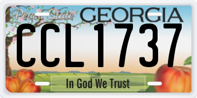 GA license plate CCL1737