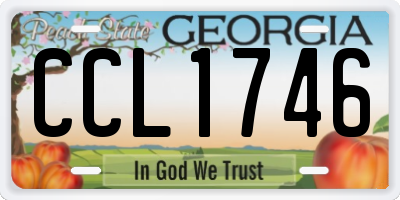 GA license plate CCL1746