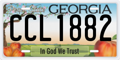GA license plate CCL1882