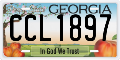GA license plate CCL1897