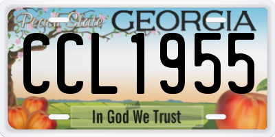 GA license plate CCL1955