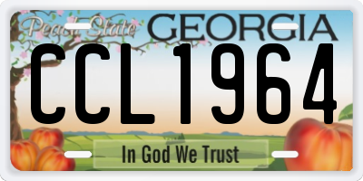 GA license plate CCL1964
