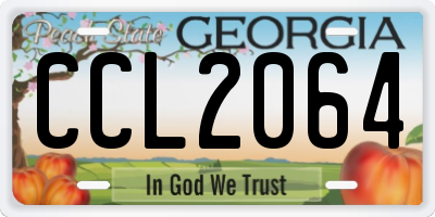 GA license plate CCL2064