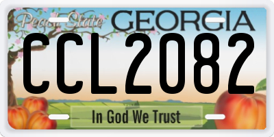 GA license plate CCL2082