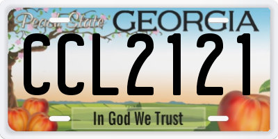 GA license plate CCL2121
