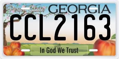 GA license plate CCL2163