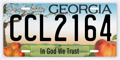 GA license plate CCL2164
