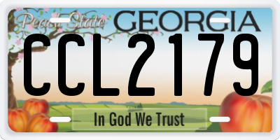 GA license plate CCL2179