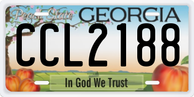 GA license plate CCL2188