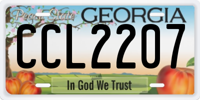 GA license plate CCL2207