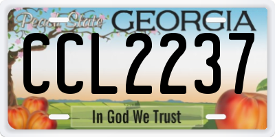 GA license plate CCL2237