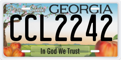 GA license plate CCL2242