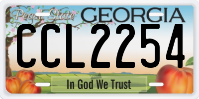 GA license plate CCL2254