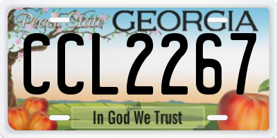 GA license plate CCL2267