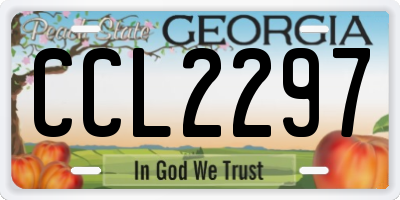 GA license plate CCL2297