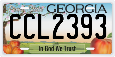 GA license plate CCL2393