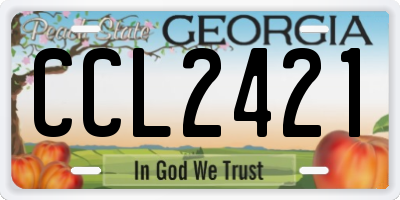 GA license plate CCL2421