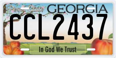 GA license plate CCL2437