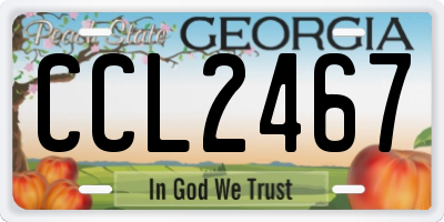 GA license plate CCL2467