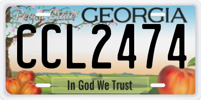 GA license plate CCL2474