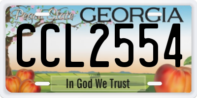 GA license plate CCL2554