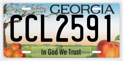 GA license plate CCL2591