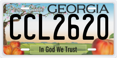 GA license plate CCL2620
