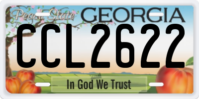GA license plate CCL2622