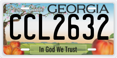 GA license plate CCL2632